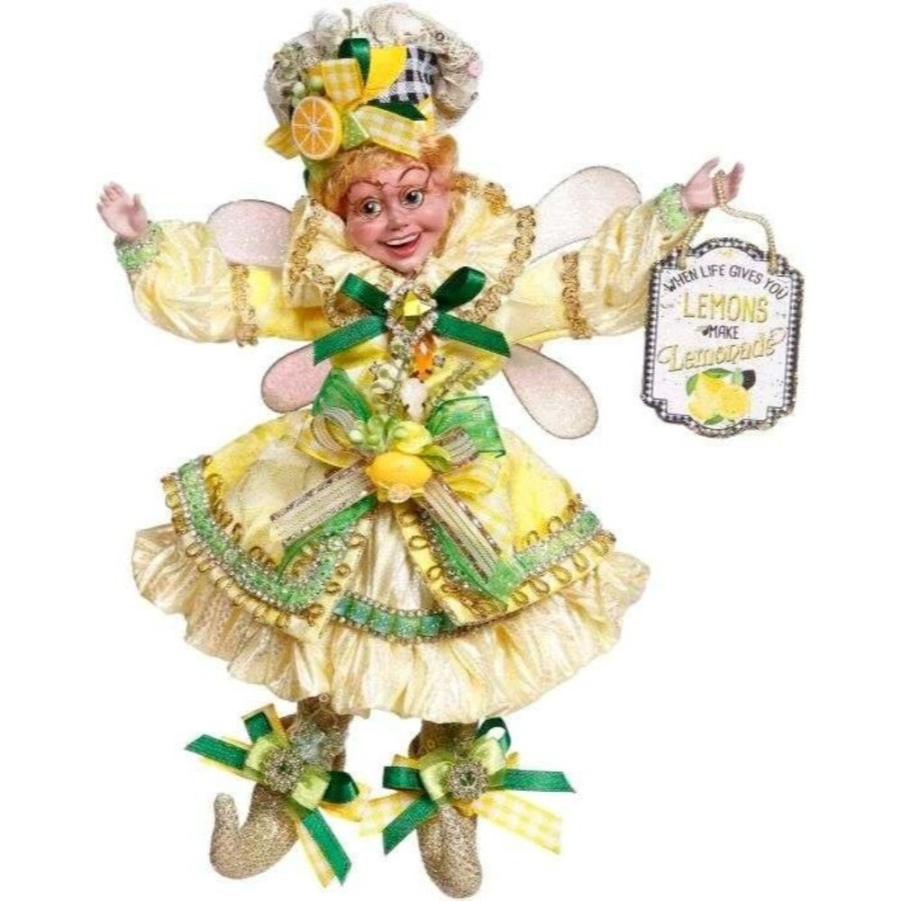 NIB Mark Roberts Lemonade Fairy Figurine Small 9.5" Yellow Green COA Ltd #71/400